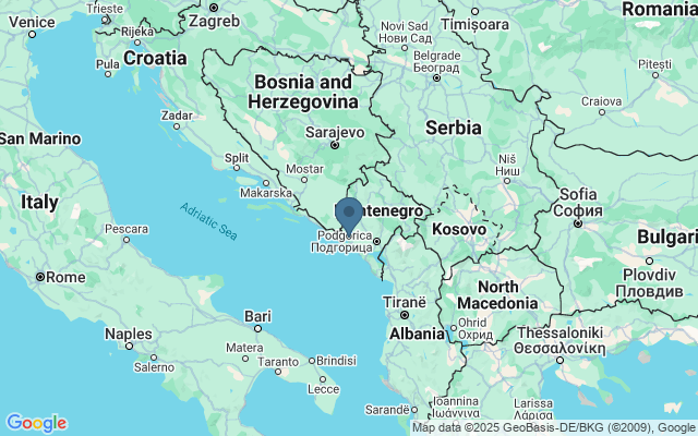 Kaart met locatie Gospa od Škrpjela
